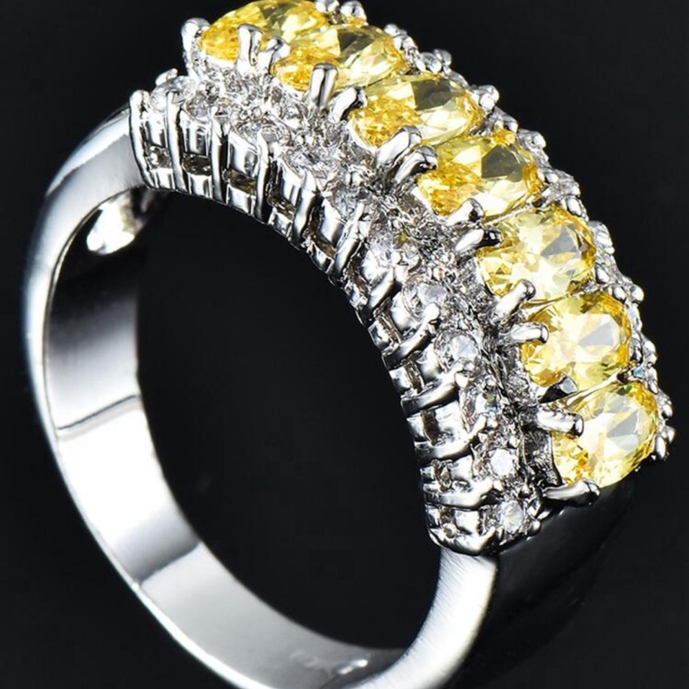 CITRINE BRIDAL WEDDING RING - Picture 6 of 6